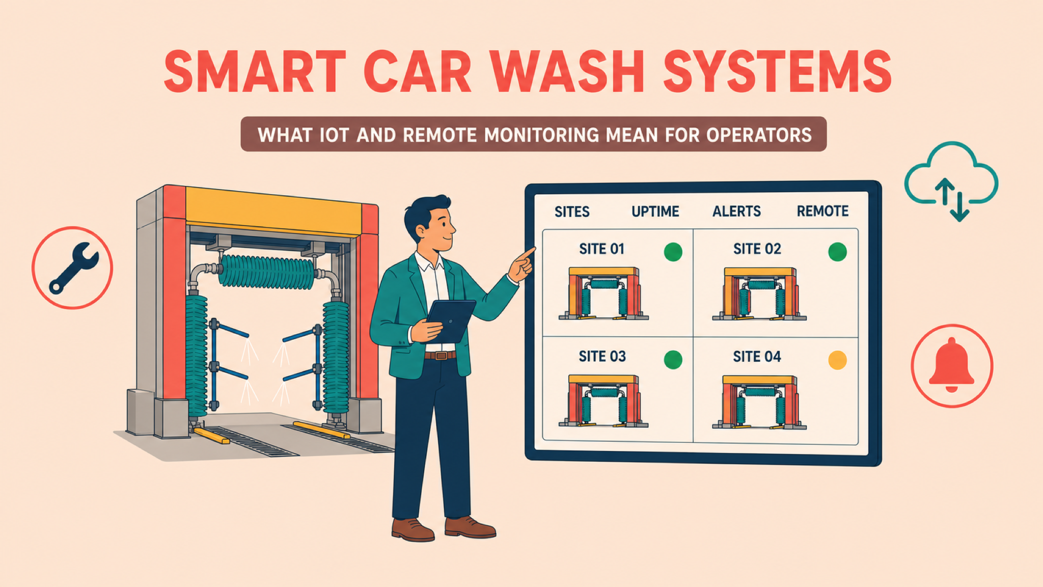 Smart Car Hash Smart Car Wash IoT and Remote Monitoring for Operators | HyTian Car Wash